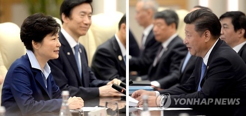 9月5日上午,在中國杭州,韓中領導人舉行會談。(韓聯社)