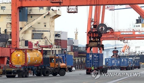 資料圖片:這是釜山甘灣碼頭,攝于2016年2月。(韓聯社)