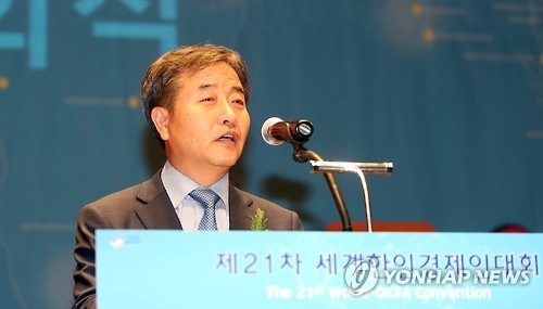 資料圖片: 韓聯社社長樸魯晃 (韓聯社)