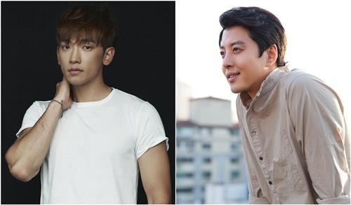 演員RAIN(左)和李東健(韓聯社/各經紀公司提供)