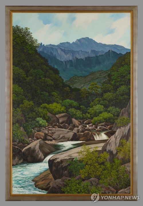 青瓦臺藏品:樸廣鎮1975年所繪《夏》(韓聯社/青瓦臺提供)