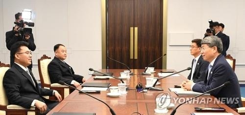 資料圖片:7月4日上午,在板門店,韓朝舉行山林項目合作小組會談。(韓聯社)