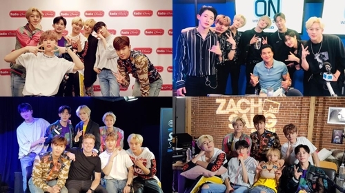 MONSTA X出演美國廣播節目留影。(經紀公司Starship提供)