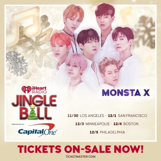 “Jingle Ball”巡演預告照(MONSTA X官方臉譜)