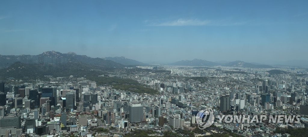 資料圖片:從南山N首爾塔俯瞰的首爾全景(韓聯社)
