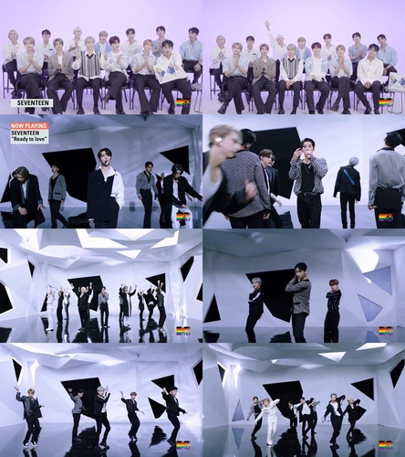 ��ƹϤ��G���a�ɶ�6��25��A�n���k��SEVENTEEN���ȡmMTV Fresh Out Live�n�A�i��s�q�mReady to love�n���t�C ���p��/�mMTV Fresh Out Live�n�����e���I�ϡ]�Ϥ��Y�T����ƻs�^