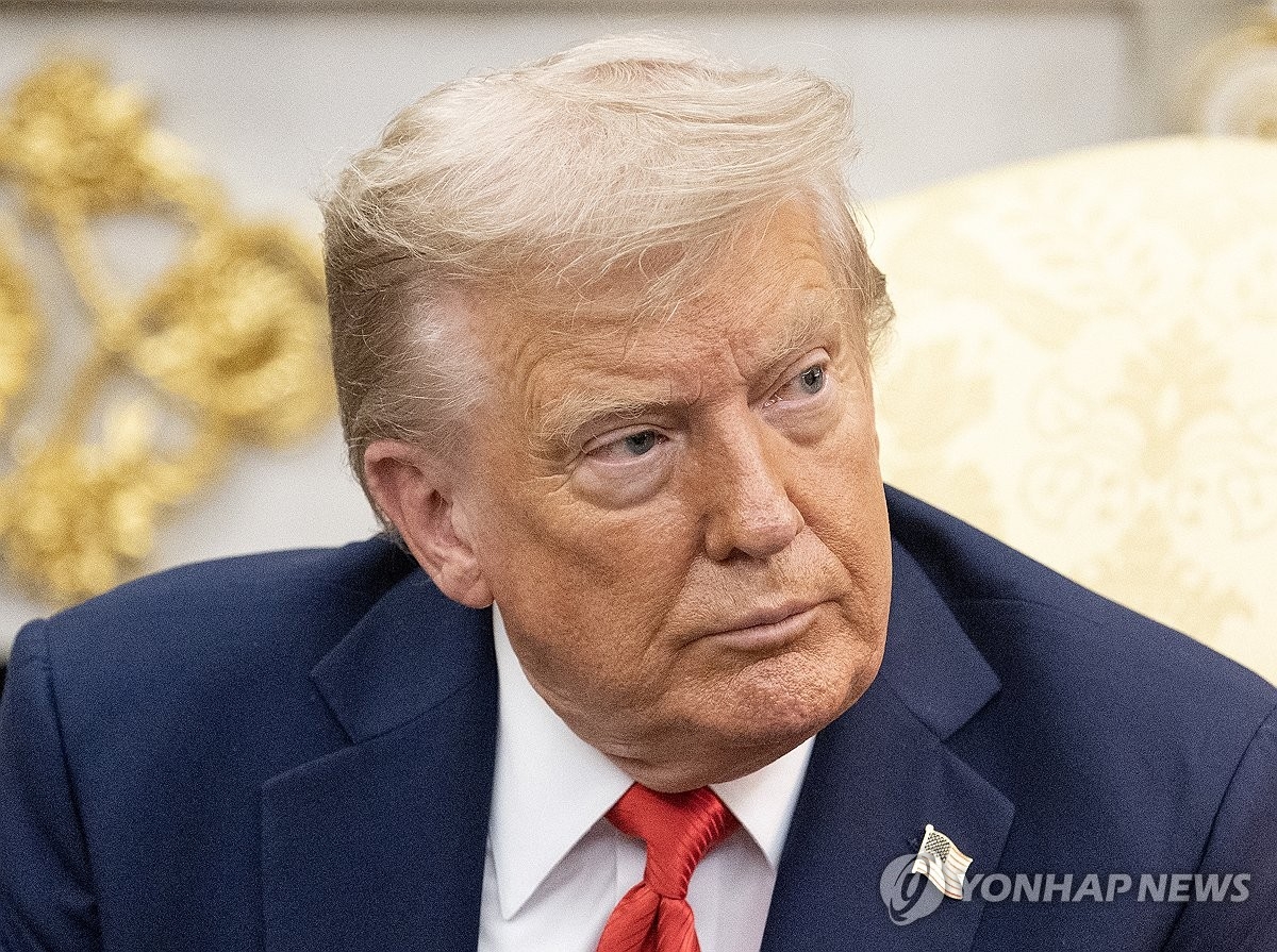 資料圖片:當地時間8月25日,在美國白宮,美國總統特朗普同南韓總統李在明舉行會談。 韓聯社