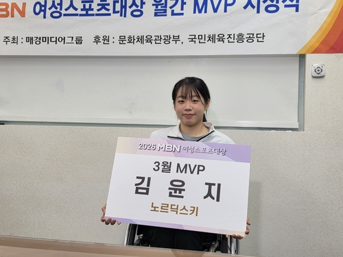 '동계패럴림픽 2관왕' 김윤지, MBN 여성스포츠대상 3월 MVP