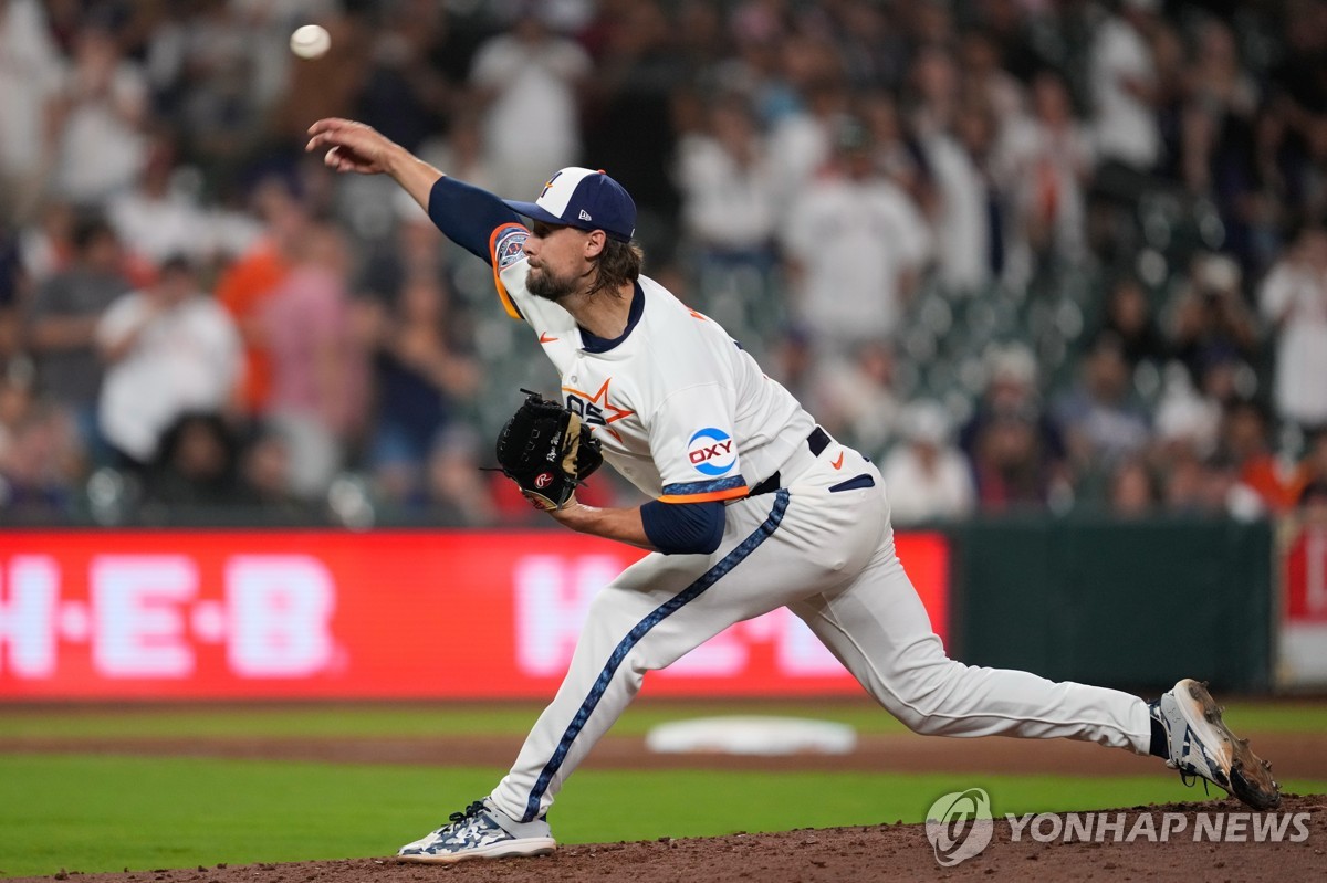 31일 보스턴 레드삭스전에 구원 투수로 등판한 휴스턴 애스트로스의 라이언 와이스(29)