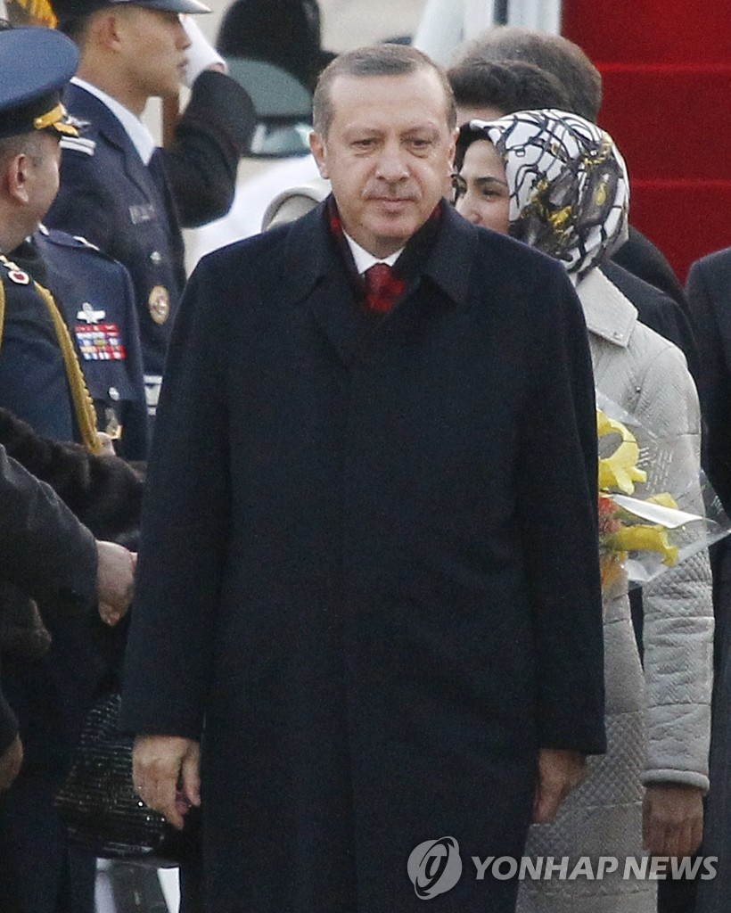 土耳其總理埃爾多安抵韓