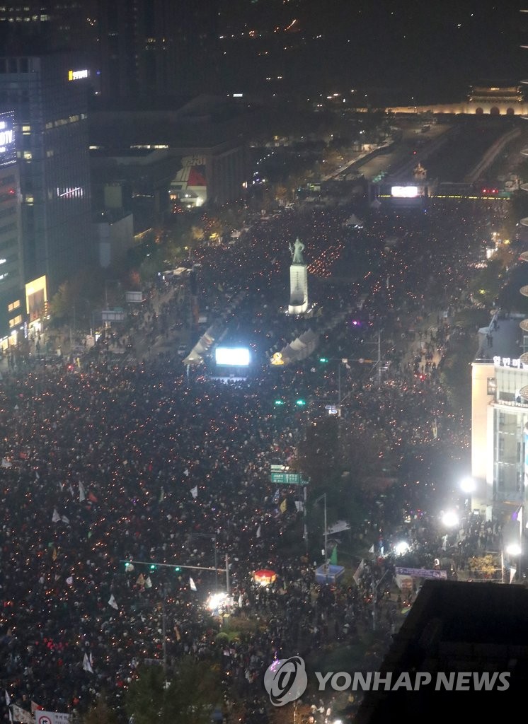 韓民眾示威要求樸槿惠下臺