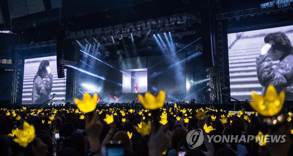 演唱會現場照(韓聯社/YG娛樂提供)