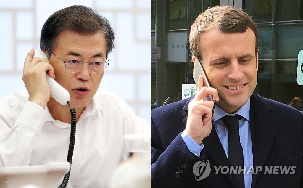 韓法領導人通話