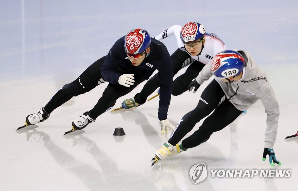 韓短道速滑隊備戰冬奧