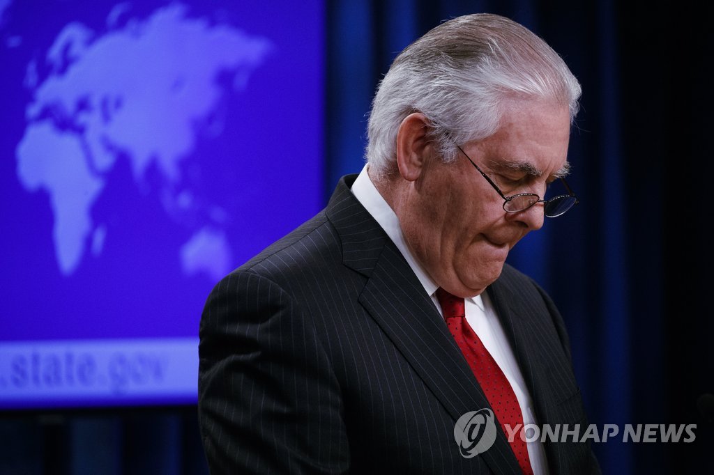 資料圖片:蒂勒森(韓聯社/歐新社)