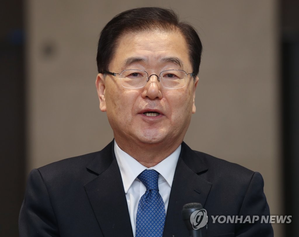 資料圖片:國家安保室長鄭義溶(韓聯社)