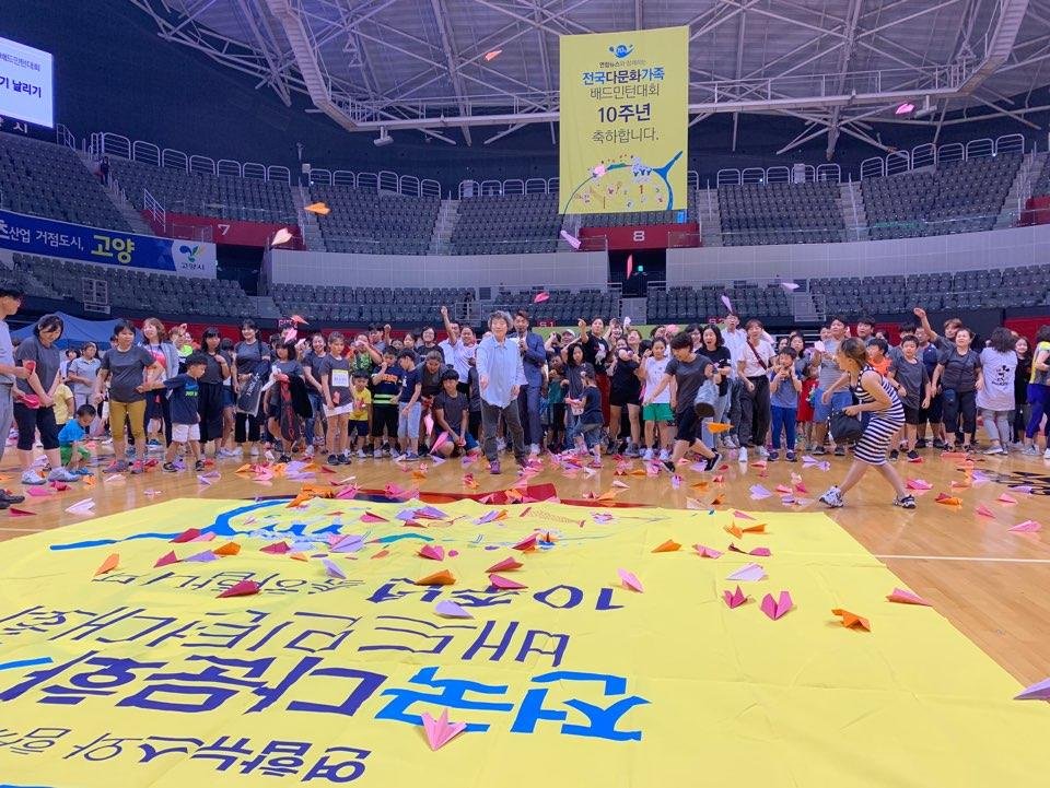 資料圖片:慶祝韓聯社多元文化家庭羽毛球賽十週年 韓聯社